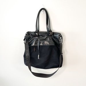 SOLD - RUDSAK Black Canvas & Leather Tote/Crossbody Bag